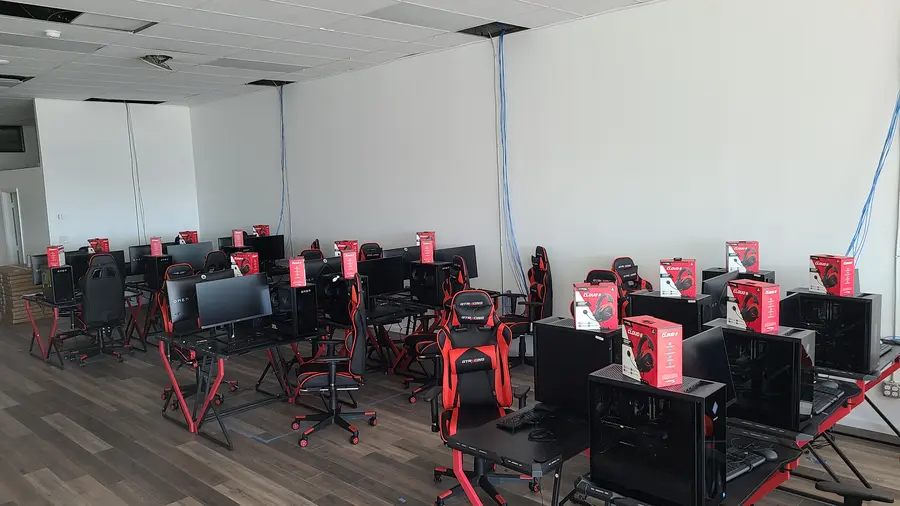 Headsets boxed and ready as the stations come together