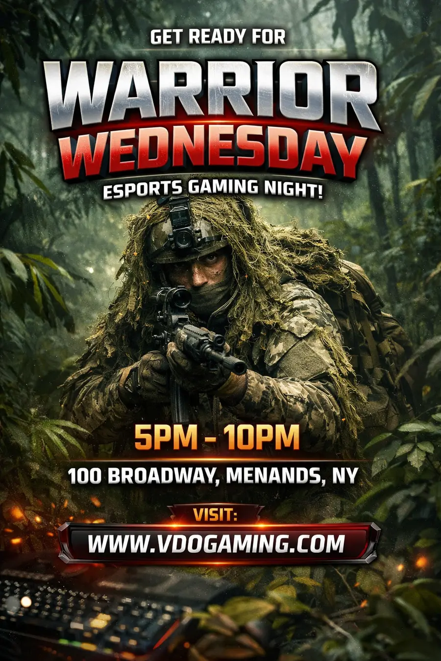 Warrior Wednesday event flyer