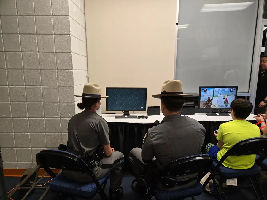 State troopers ready to battle it out in Mario Kart